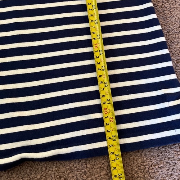 Vineyard Vines Dress Women's Size S Navy Blue White Striped 3/4 Sleeve Casual EC - Picture 9 of 9